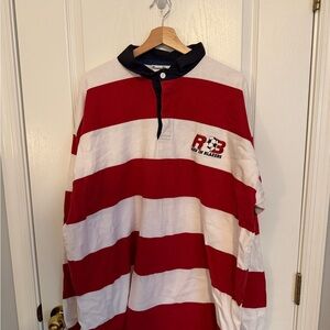 Rowing Blazers x Men in Blazers - Red and White Striped Rugby Shirt XXL